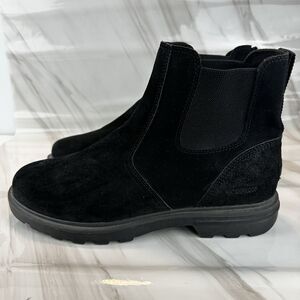Sorel Men's Size 9 Carson Chelsea Waterproof Black Suede Ankle Boots